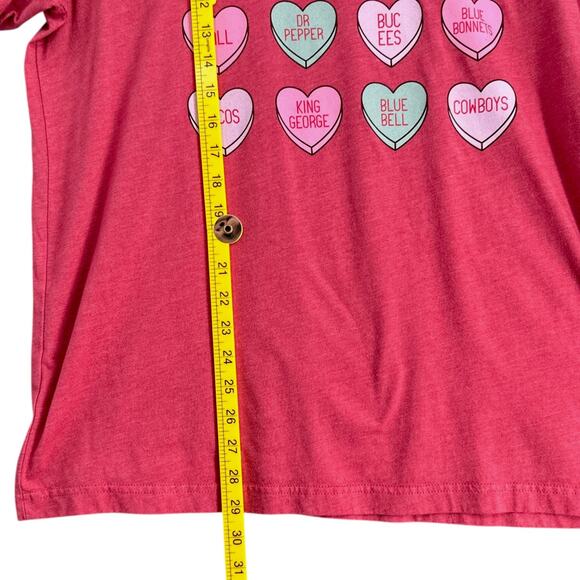Oliver & Otis‎ Red Heart Graphic Short Sleeves Texas Design Casual T-Shirt XL - Picture 6 of 6